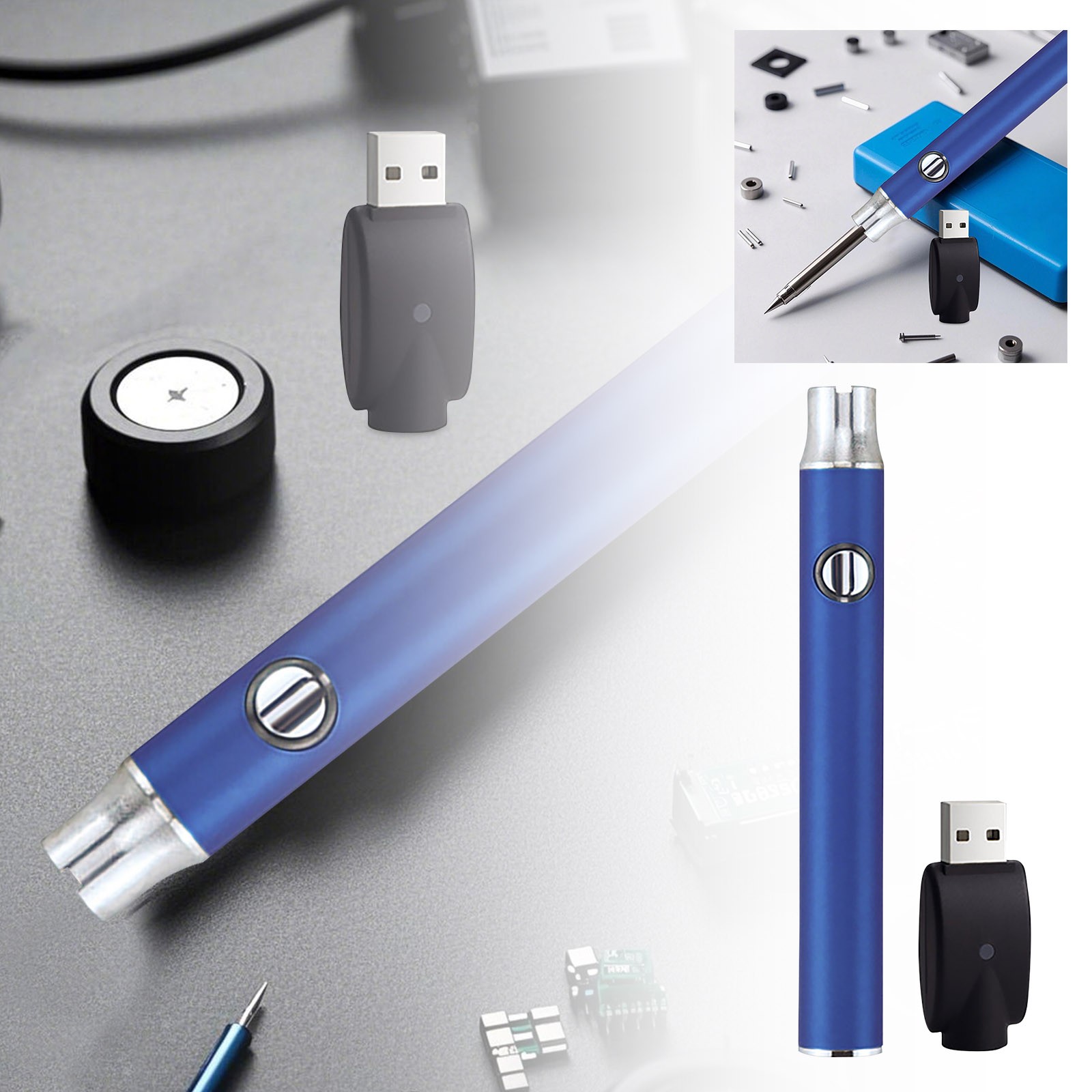 Thread Soldering Kits 3 Gear Adjustable Voltages 350mAh Battery Cart Pen With USB Adapter Welding Tool Kits Screwdrivers Mini Power Drill Electrical Screwdriver Cordless Screwdriver Cordless